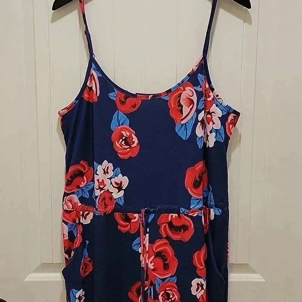 Boho Floral Jumpsuit Romper Size XXXL